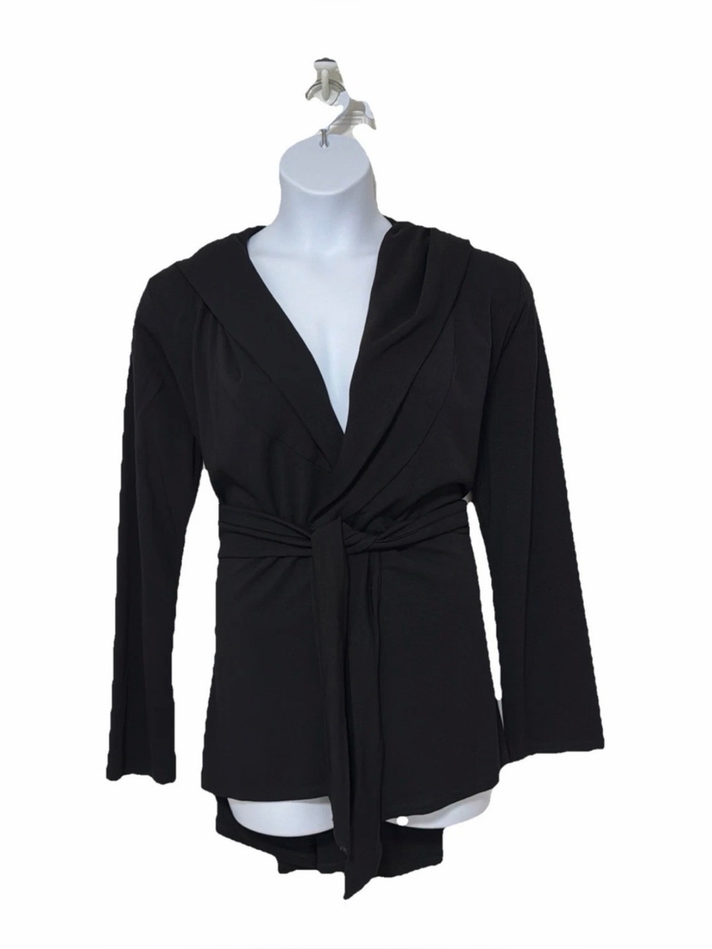 Adorn Fashion Hooded High-Low Tie Cardigan NWT